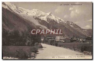 Old Postcard Chamonix L & # 39Arve And Mont Blanc