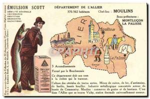 Postcard Old Scott Emulsion Department Allier Montlucon Moulins La Palisse