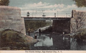 J83/ Egg Harbor City New York Postcard c1910 Rustic Bridge 18