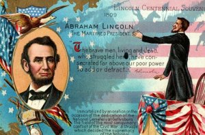 C.1908 Abraham Lincoln Centennial Souvenir Patriotic Nash Martyred Postcard P78 