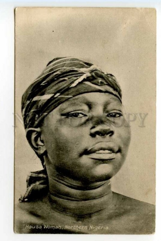 490605 1908 year Nothern NIGERIA Hausa Woman Vintage RPPC