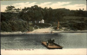 East Putney Vermont VT Ferry Horse Wagon 1900s-10s Postcard