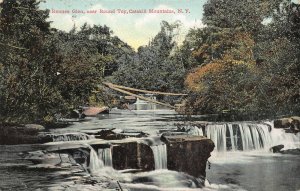 Rennes Glen, Near Round Top, Catskill Mtns, N.Y., Early Postcard, Used in 1910