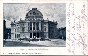 Austria Wien Deutsches Volkstheater Vienna Vintage Postcard 09.60