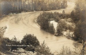 RPPC Postcard St. Regis River  St. Regis Montana Mineral County