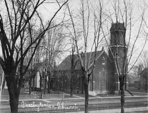 Jamestown NY Presbyterian Church Hand Tinted Real Photo Postcard