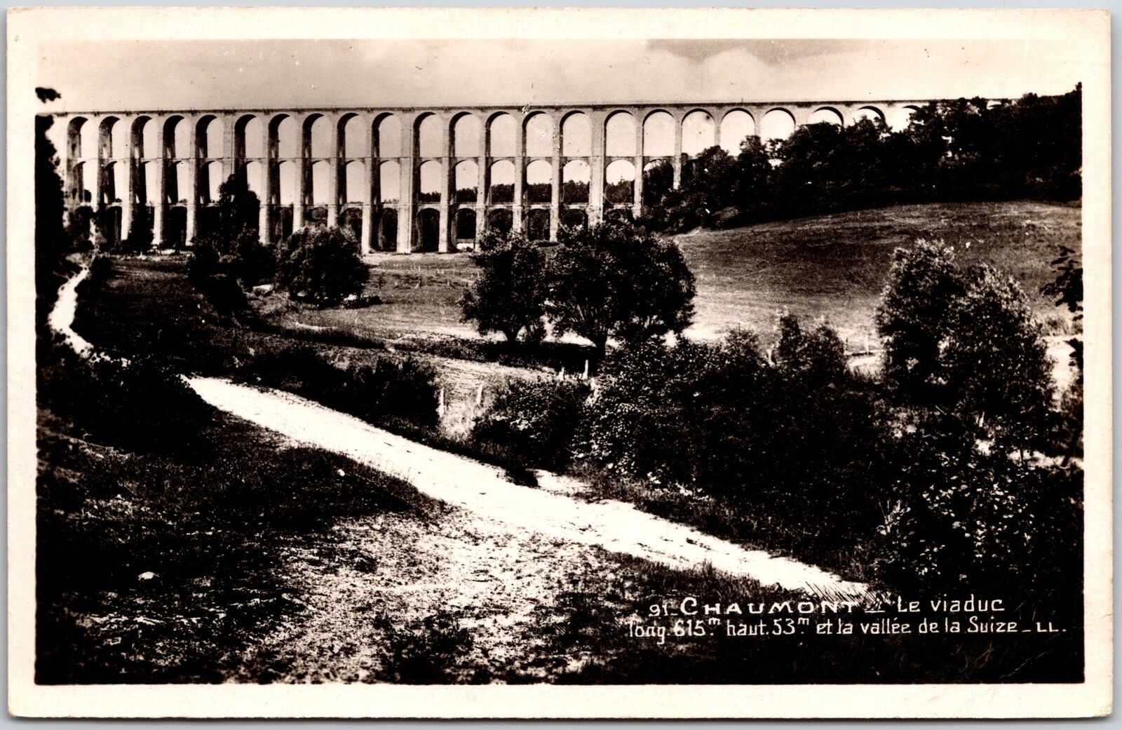 Chaumont Le Viaduc Et La Vallee De La Suize France Bridge Postcard