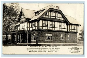 1912 Asbestos Shingles Building Lumber Cleveland Ohio OH RPPC Photo Postcard 