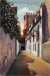 Pintoresca Barrio de Santa Cruz Calle de la Juderia Sevilla Spain 1910c postcard