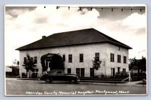 JH3/ Plentywood Montana RPPC Postcard c1940s Sheridan County Hospital 63