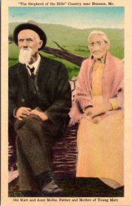 Postcard MO Branson Shepherd of the Hills - Old Matt and Aunt Mollie