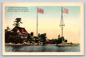 Zavikon Island Thousand Islands Smallest International Bridge Postcard