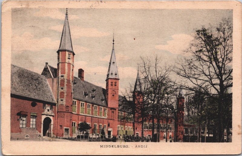 Netherlands Middelburg Abdij Vintage Postcard 09.17