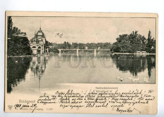 152094 Hungary BUDAPEST City Park Pond Stadtwaldchenteich OLD