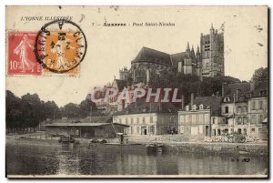 Old Postcard Auxerre Pont Saint Nicolas