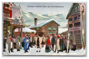 Christian VIII of Denmark Greets the Dovre Farmers UNP DB Postcard L20