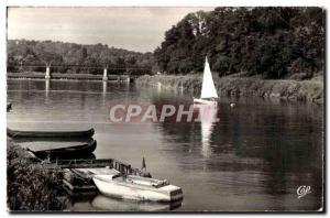 Old Postcard L isle adam dam on I Oise