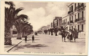 CPA AK TUNISIE SOUSSE - L'Avenue Krantz vue de la Plage (161521)