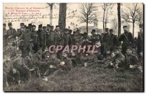 Old Postcard Militaria Marche d & # 39epreuve of 45 kilometers (153th Regimen...