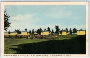 ST. SULPICE, QUEBEC  Canada ~ Roadside CABINES R. BONIN  1952  Postcard