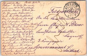 Frohliche Weihnachten German Antique Posted Postcard