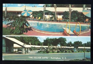 Rockingham, North Carolina/NC Postcard, The Village Motel, US Routes 1 & 220