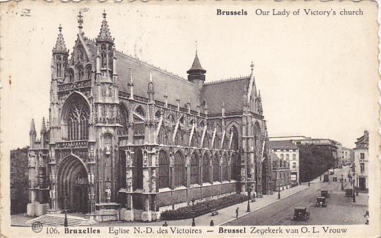 Belgium Brussels Eglise Notre Dame des Victoires 1946