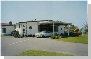 Wrentham, Massachusetts/MA Postcard, Famous King Philip Club, 1950's Car