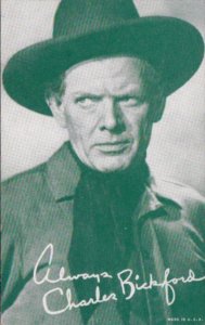 Vintage Cowboy Arcade Card Charles Bickford