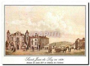 Modern Postcard Saint Jean de Luz Old Engravings Maison Louis XIV Chateau de ...