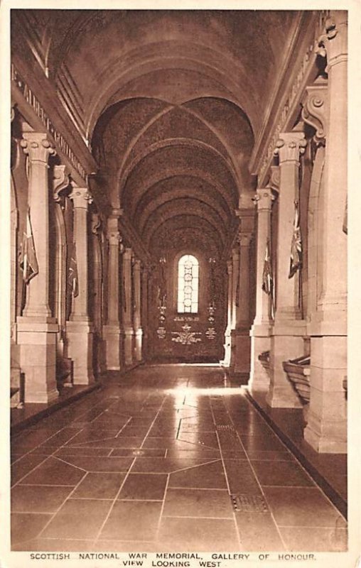 Scottish National War Memorial, Gallery of Honour view looking west Scotland,...