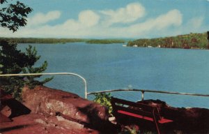 Lake Rosseau from Lookout Point Ferndale Muskoka Lakes c.1953 Postcard A22