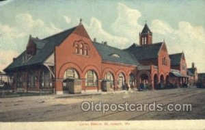 Union Station, St joseph, MO, Missouri, USA Train Railroad Station Depot 1908...