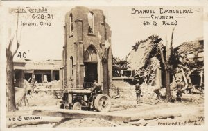RP: LORAIN, Ohio, 1924; Emanuel Evangelical Church, 6th & Reed after the Tornado