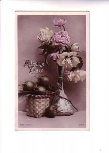 Real Photo, Roses in Vase, Always Yours, Used 1909 Nova Scotia