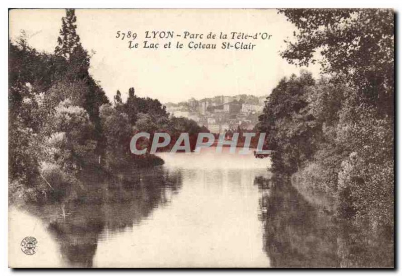 Postcard Old Lyon Park Tete d'Or Lake and Coteau St Clair