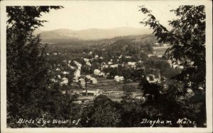 Bingham Maine ME Bird's Eye View Real Photo Vintage Postcard
