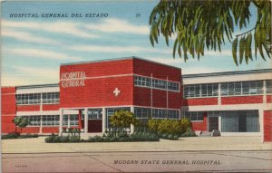 General Hospital Hermosillo Sonora Mexico Del Estado Unused Linen Postcard E85