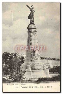 Old Postcard Monument of the city of Nice in France