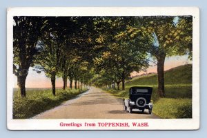 Generic Country Road Greetings From Toppenish Washington WA UNP WB Postcard Q3