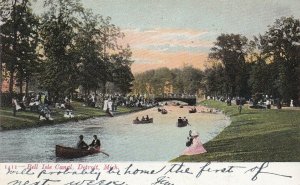 DETROIT, Michigan, PU-1908; Bell Isle Canal