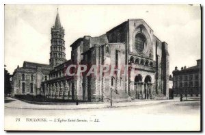 Postcard Old Toulouse Church Saint Sernin