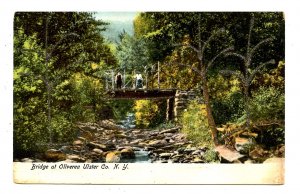NY -  Ulster County, Bridge at Oliverea    (glitter)