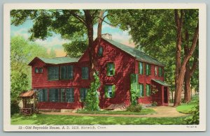 Norwich Connecticut~Old Reynolds House~Vintage Postcard