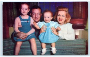 The BETTY GRABLE & HARRY JAMES FAMILY  c1940s Movie Candid Card  Postcard