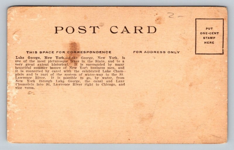 Lake George  New York   Postcard