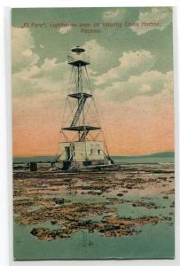El Faro Lighthouse Colon Harbor Panama 1925 postcard