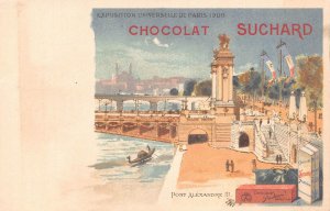 Advertising Chocolat Suchard France Expo Paris Pont Alexandre 1900 postcard B978