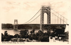 Vintage Postcard 1920's George Washington Bridge New York City N. Y.