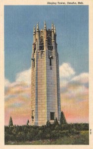 OMAHA, Nebraska NE   SINGING TOWER~Hillcrest Memorial Park  ca1940's Postcard